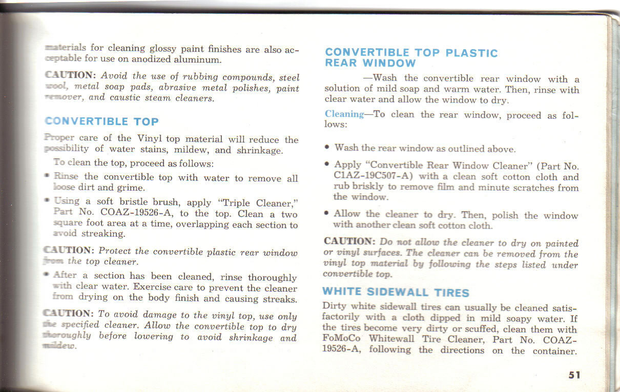 1963 Mercury Comet Owners Manual Page 56
